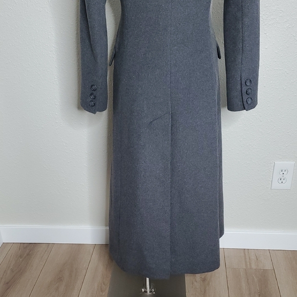 Raplh Lauren Wool Blend Elegant Gray Long Coat Womens Size 0 - Picture 8 of 15